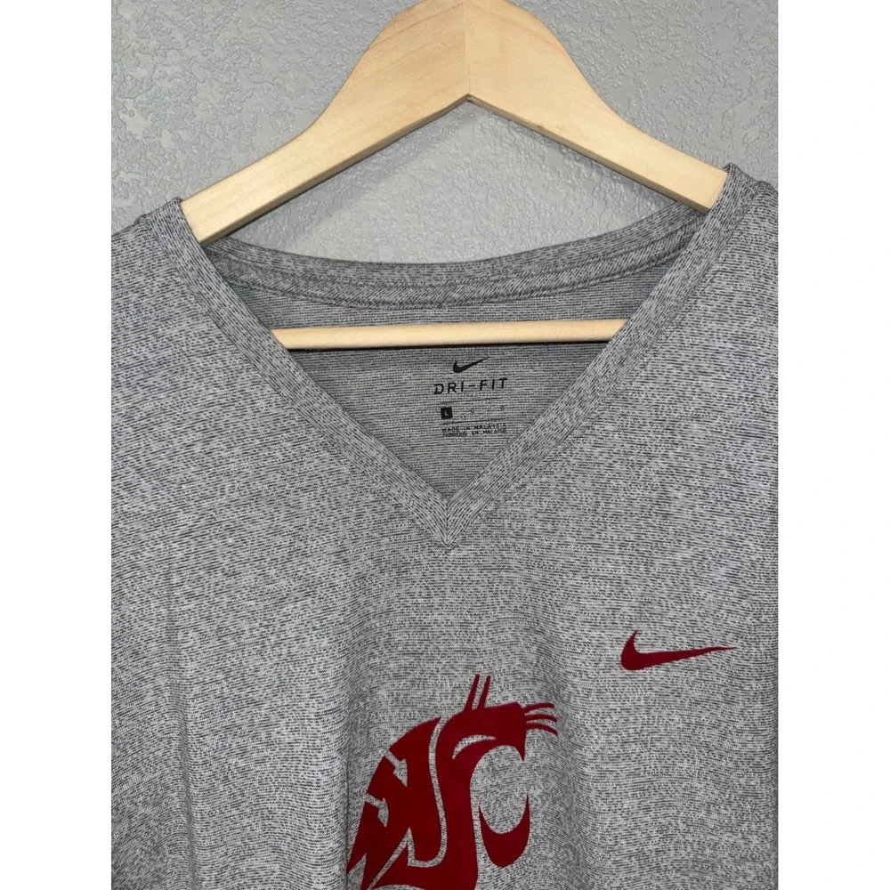 Nike‎ Dri Fit Womens T Shirt Washington State Cougars V Neck Large NWT